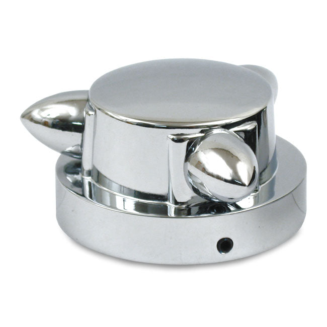MCS Kromett, Gas Cap Cover Small. Chrome – 36-E73 Small H-D Gas Caps