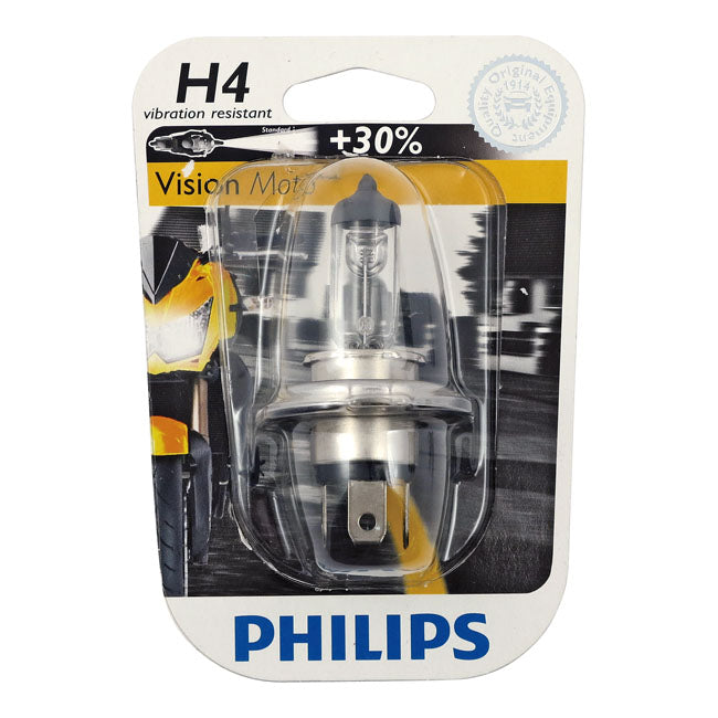 Philips Vision Moto Headlamp Bulb H4