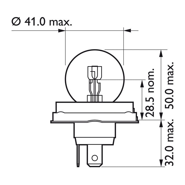 Philips Headlamp Bulb R2 (Duplo)