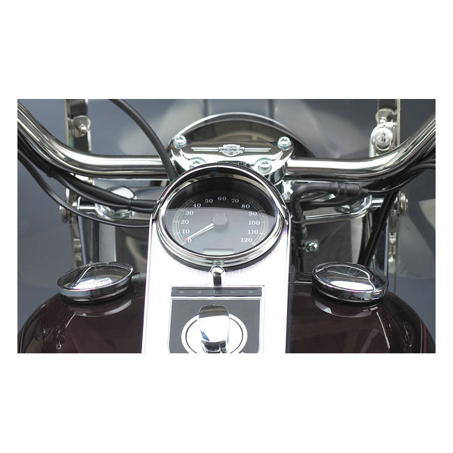 National Cycle Speedo Visor. Chrome – Most 1968–2024 H-D with Large 5" FL…