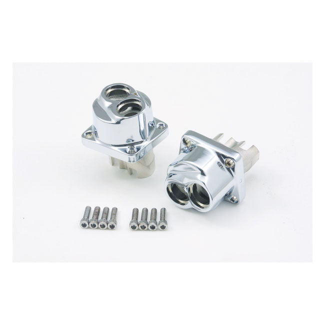 MCS 84-99 Tappet Block Set Front/Rear. Chrome – 1984–1999 Evo Big Twin