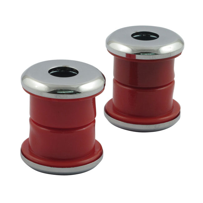MCS Handlebar Damper Kit, Red Polyurethane – 1973–2017 Big Twin; XL Sportster
