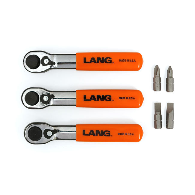 Lang Tools Mini Ratcheting Bit Wrench. Fine Tooth – Universal