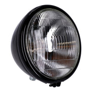 MCS 6-1/2" Springer Headlamp Assembly. 12V. Black – 1936–1954 H-D with Springer Forks. With…