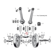 MCS Pinion Shaft (Right Side) & Long Conrod Rollers, +.0010" – 1929–1952 45" Flathead: Pinion Shaft (12…