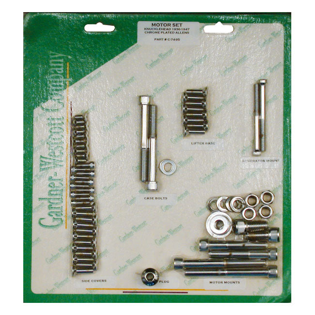 Gardner-Westcott Motor Screw Set, Allen – 1936–1947 Knucklehead