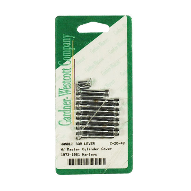 Gardner-Westcott Handlebar Control Screw Kit, Allen – 1973–1981 XL Sportster; 1972–1981 FL; FX