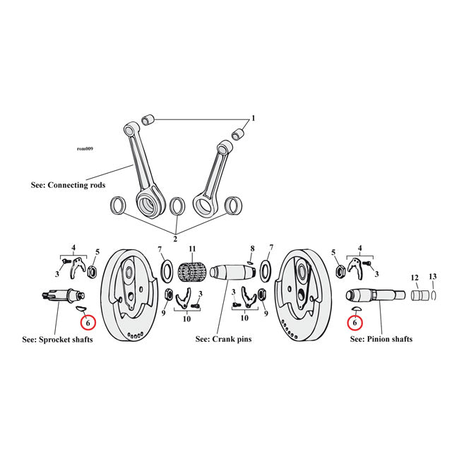 MCS Woodruff Keys – 52-E81 K; XL Sportster; 12-E81 Big Twin…