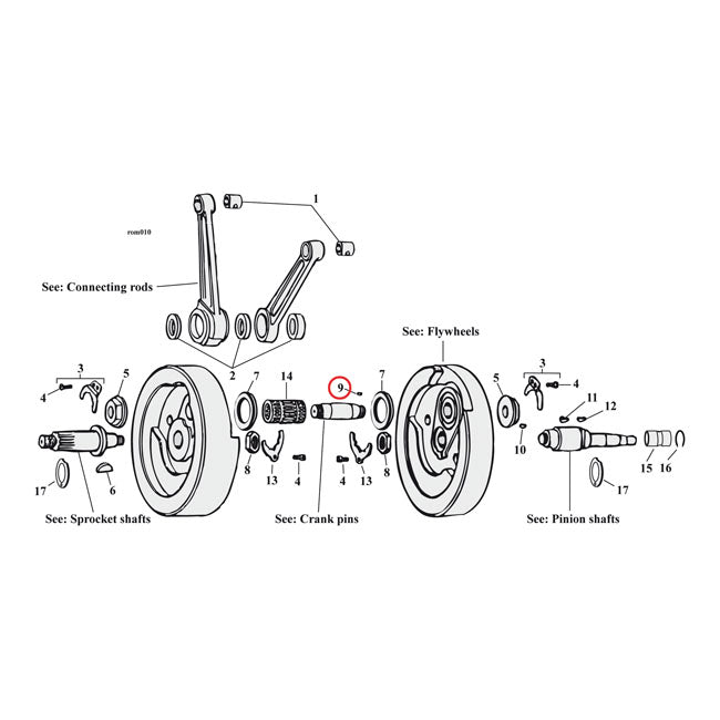 MCS Woodruff Keys, Crankpin – 52-E81 K; XL Sportster; 30-E81 Big Twin…