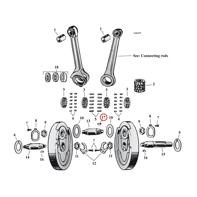 MCS Woodruff Keys, Crankpin – 52-E81 K; XL Sportster; 30-E81 Big Twin…