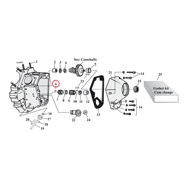 MCS Woodruff Keys – 54-E75; 1987–1989 Big Twin: Pinion Gear…