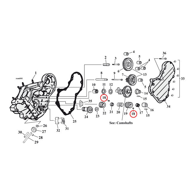 MCS Woodruff Keys – 54-E75; 1987–1989 Big Twin: Pinion Gear…