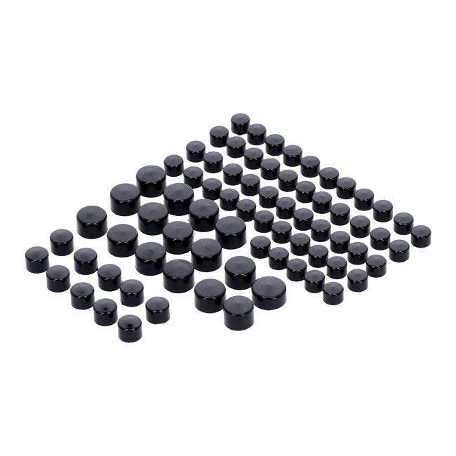 MCS Smoothtopps, Push-On Cover Set (75pc). Black – 2007–2008 FLT/Touring