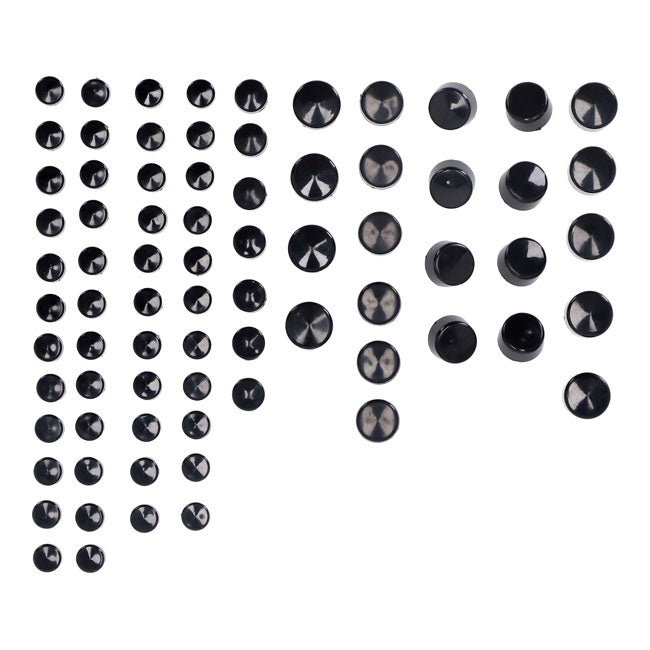 MCS Smoothtopps, Push-on Cover Set (76Pc). Black – 2006–2017 Dyna