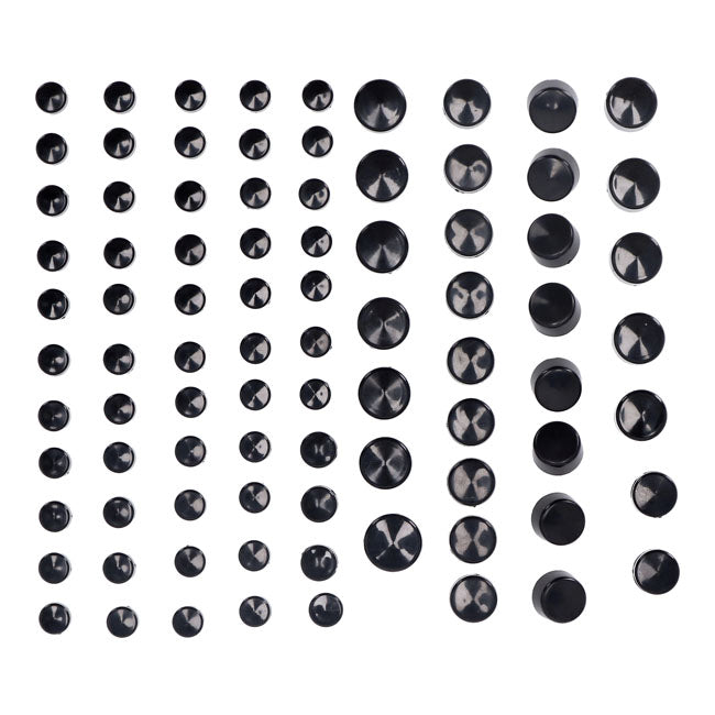 MCS Smoothtopps, Push-on Cover Set (86Pc). Black – 1999–2005 Dyna