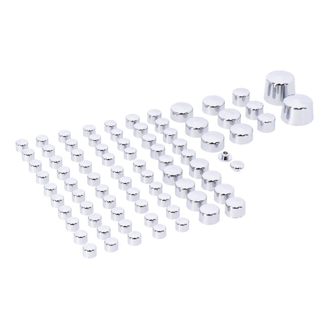 MCS Smoothtopps, Push-On Cover Set (81pc). Chrome – 2007–2017 Softail