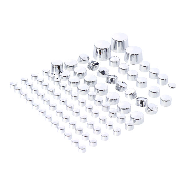 MCS Smoothtopps, Push-On Cover Set (87pc). Chrome – 2000–2006 Softail
