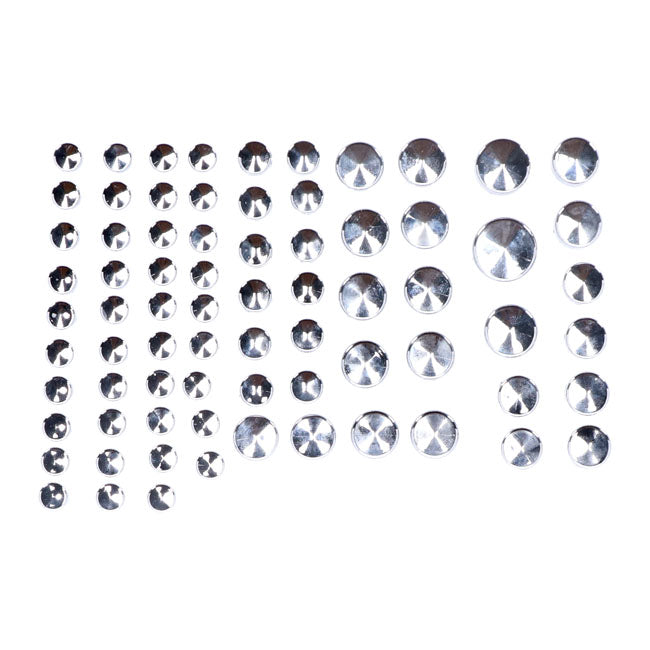 MCS Smoothtopps, Push-on Cover Set (74Pc). Chrome – 1986–2003 XL Sportster