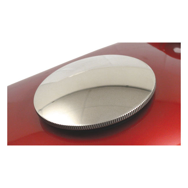 MCS Stainless Steel Gas Cap Set, Domed – 1996–1999 H-D