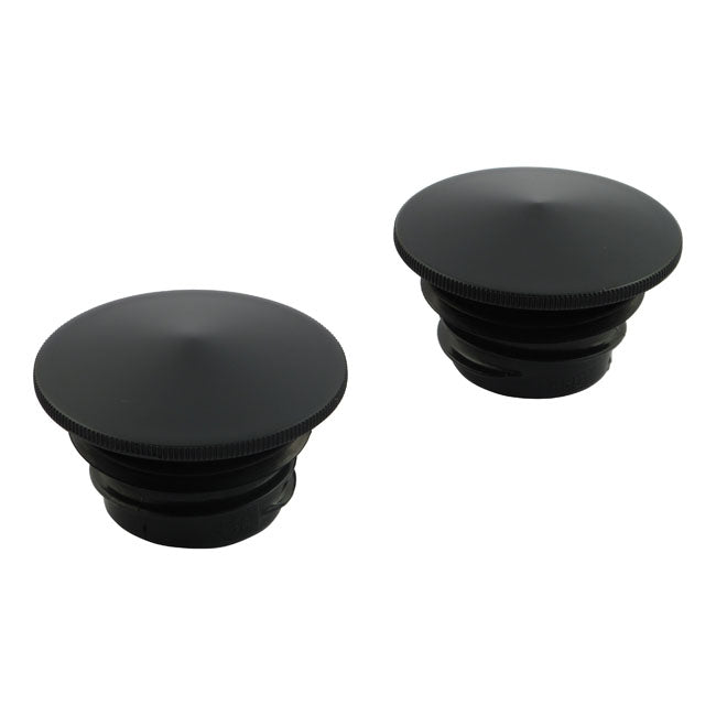 MCS Black Gas Cap Set, Pointed – 1983–1995 H-D