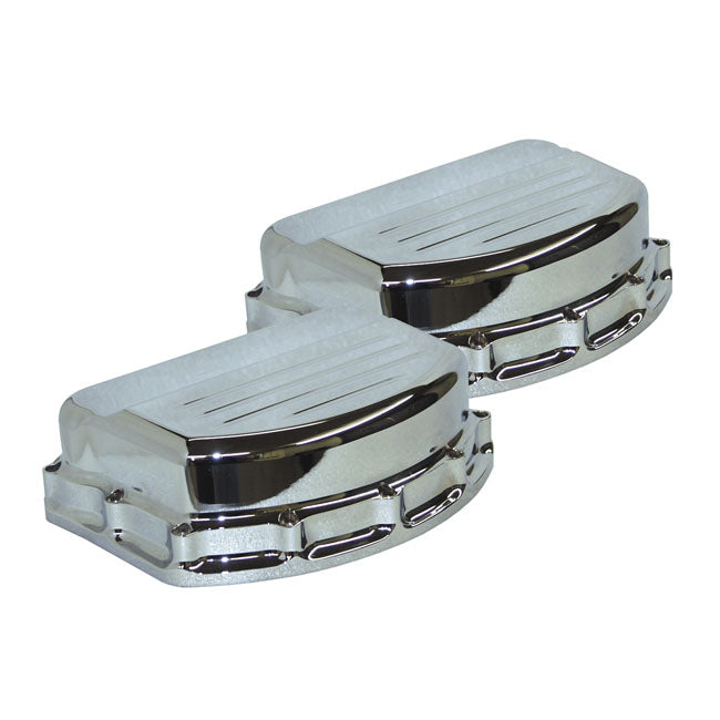 Paughco Rocker Covers. Custom Style Aluminium. Chrome – 1948–1965 Panhead
