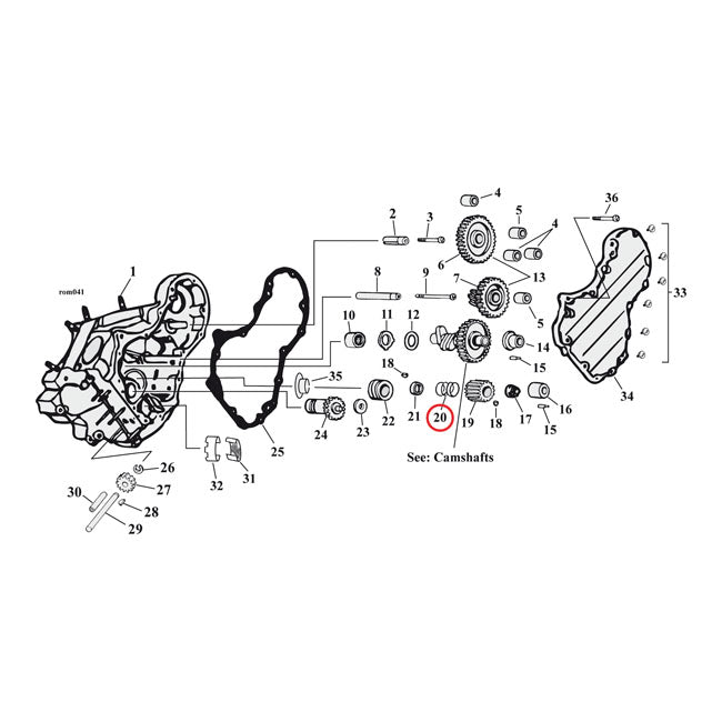 MCS Spring, Pinion Seal Ring – 1936–1969 OHV Big Twin; 1939–1973 45" SV…