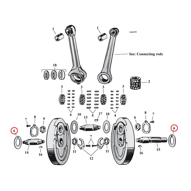 MCS Flywheel Washer SV, .070" (Outside) – 1932–1973 45" SV