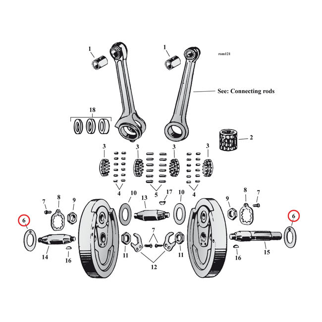 MCS Flywheel Washer SV, .078" (Outside) – 1932–1973 45" SV