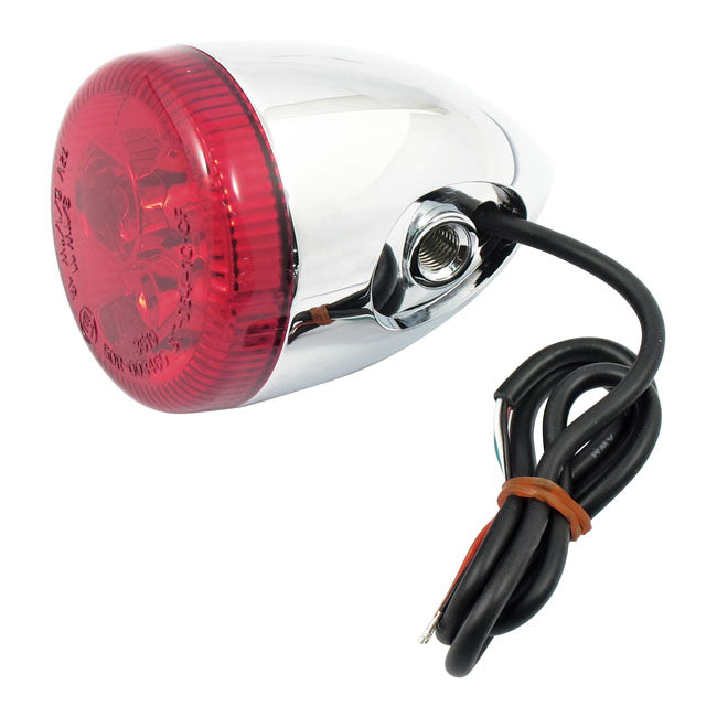 MCS 3-1 LED Bullet Taillight / Turn Signal Combo. Chrome. Red – 2009–2012 XL883N Nightster; Custom…