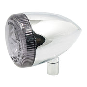 MCS 3-1 LED Bullet Taillight / Turn Signal Combo. Chrome. Smoke – Universal