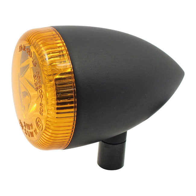 MCS 3-1 LED Bullet Taillight / Turn Signal Combo. Black. Amber – Universal