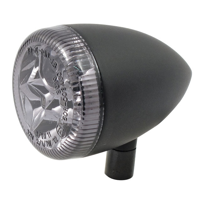 MCS 3-1 LED Bullet Taillight / Turn Signal Combo. Black. Smoke – Universal
