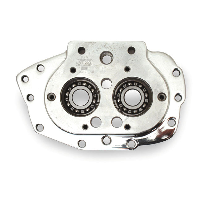 Jims Billet Transmission Trapdoor. with Bearings. Polished – 1987–1999 Evo Big Twin