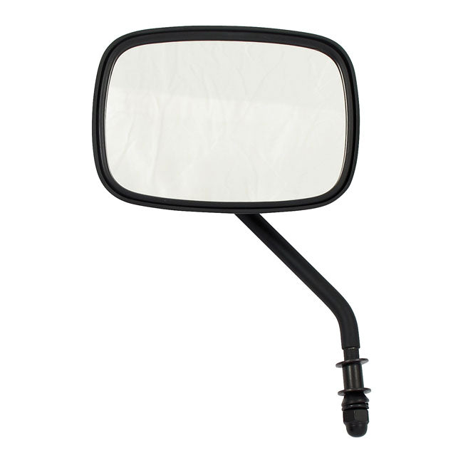 MCS Late OEM Style Mirror, Short Stem, Left Side. Black – 65-Up H-D