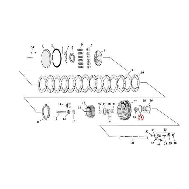MCS Washer, Clutch Shell – 1954–1970 K; XL Sportster (2 Used)