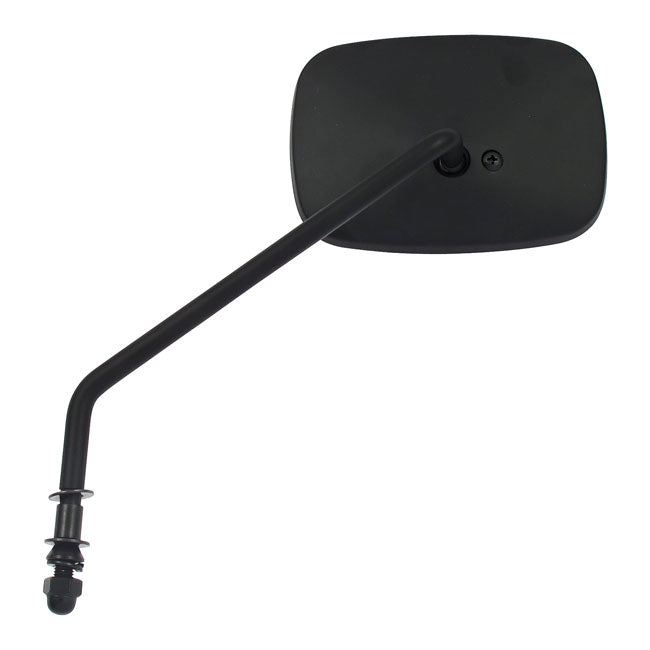 MCS Late OEM Style Mirror, Long Stem, Left Side. Black – 65-UP H-D