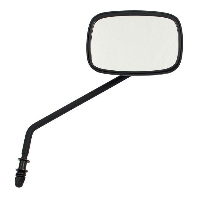 MCS Late OEM Style Mirror, Long Stem, Right Side. Black – 65-Up H-D