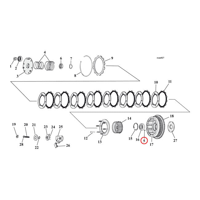 MCS Rivets, Rachet Plate. Clutch – 1971–1975 & 77-E79 XL Sportster (12…