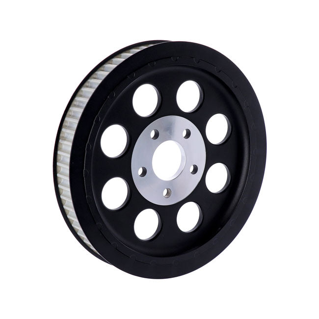 MCS Reproduction OEM Style Wheel Pulley 65t, 1-1/2" Belt. Black – 1984–1999 Evo Big Twin; 1999 Twin Cam