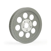 MCS Reproduction OEM Style Wheel Pulley 70T, 1-1/2" Belt. Silver – 1984–1999 Evo Big Twin; 1999 Twin Cam