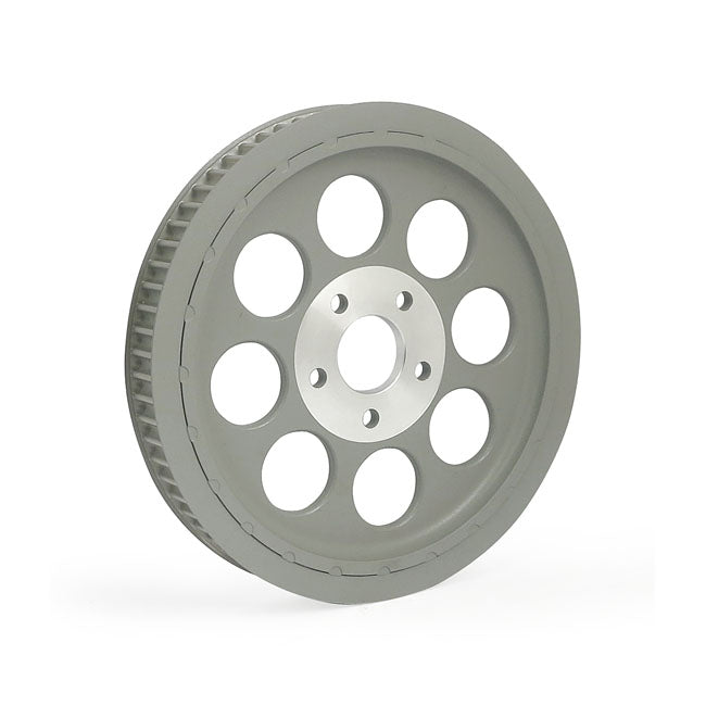 MCS Reproduction OEM Style Wheel Pulley 70T, 1-1/2" Belt. Silver – 1984–1999 Evo Big Twin; 1999 Twin Cam