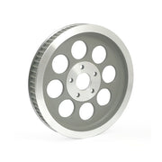 MCS Reproduction OEM Style Wheel Pulley 70T, 1-1/2" Belt. Silver – 1984–1999 Evo Big Twin; 1999 Twin Cam