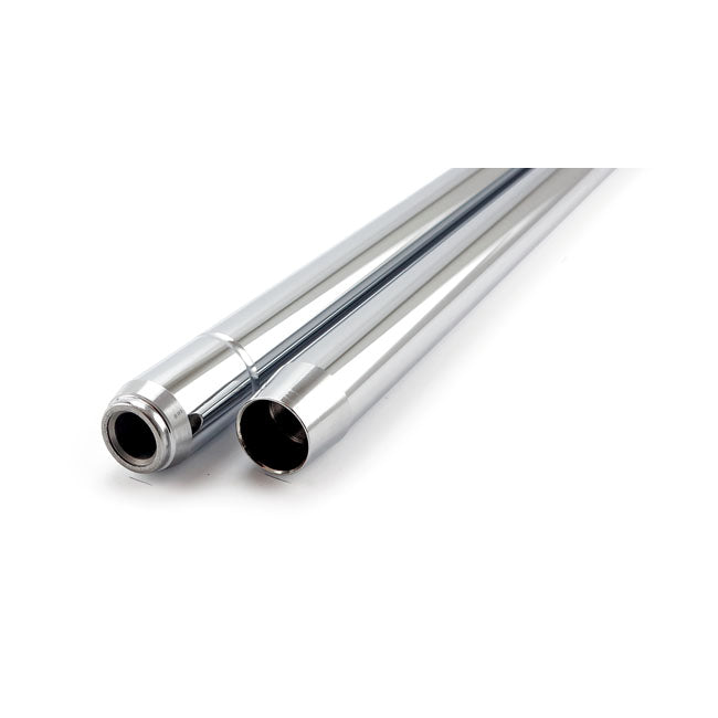 MCS Fork Tubes 35 mm, 23-1/4". Show Chrome – Standard Length: 1975–1983 XL Sportster…
