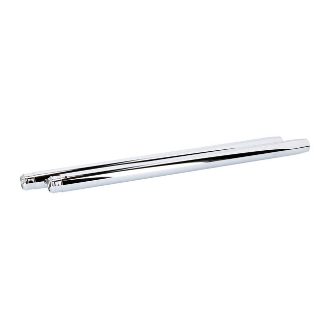 MCS Fork Tubes 35mm, 23-1/4". Show Chrome – Standard Length: 1983–1986 XL Sportster…