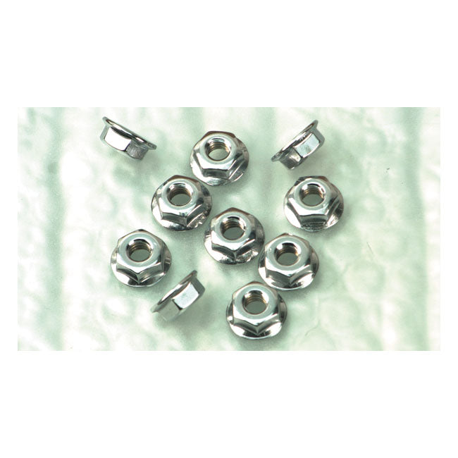 Gardner-Westcott M6 x 1.0 Flanged Nut Chrome