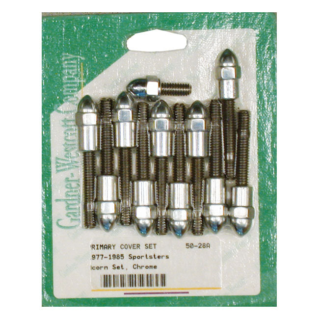 Gardner-Westcott Primary Cover Mount Kit Chrome Acorn – 1977–1985 XL Sportster