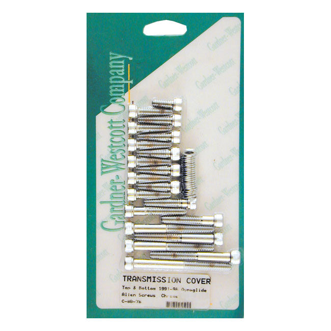 Gardner-Westcott Transmission Top & Bottom Cover Screw Kit. Allen – 1991–1998 Dyna