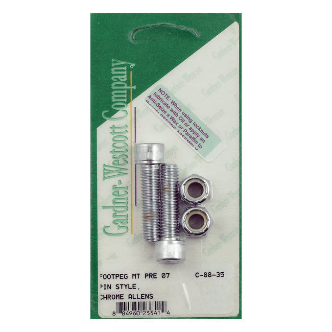 Gardner-Westcott Foot Peg Mount Kit. Chrome – 1969–2006 Big Twin; XL Sportster