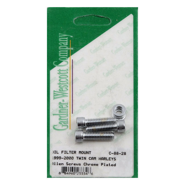 Gardner-Westcott Oil Filter Mount Kit. Chrome – 1999–2000 Twin Cam