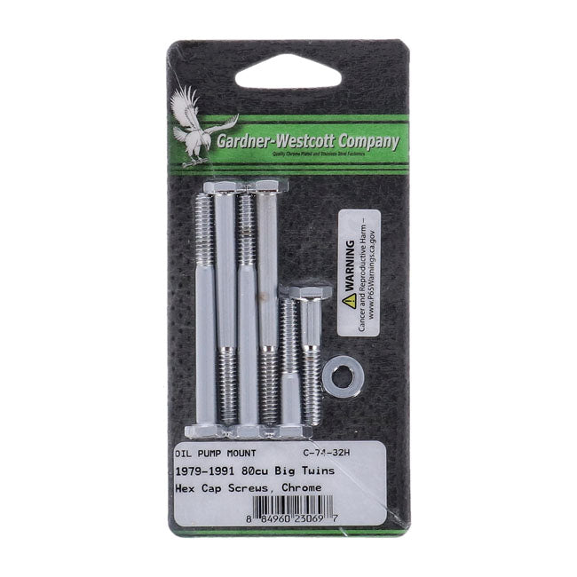 Gardner-Westcott Oil Pump Mount Kit, Hex Chrome – 1979–1991 Big Twin